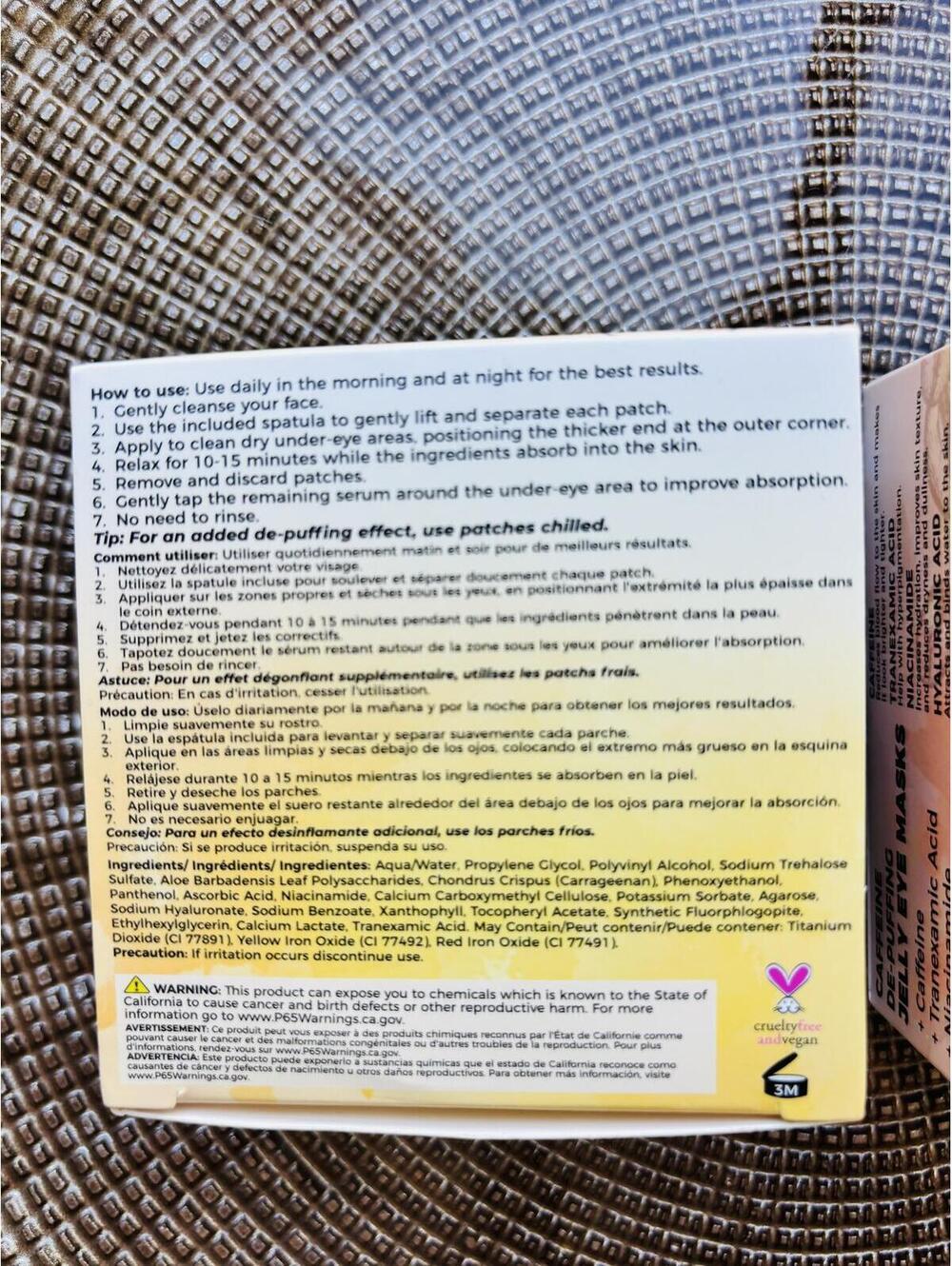 LaSplash Jelly Eye Mask Collection Caffeine De-Puffing & Vitamin C eye masks - Picture 5 of 6